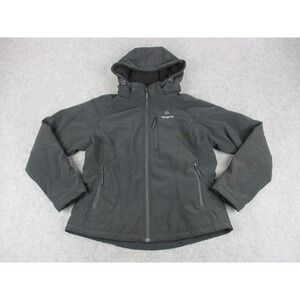 Ororo Jacket Womens Medium Black Softshell Hooded Full Zip Lined Coat Not Tested